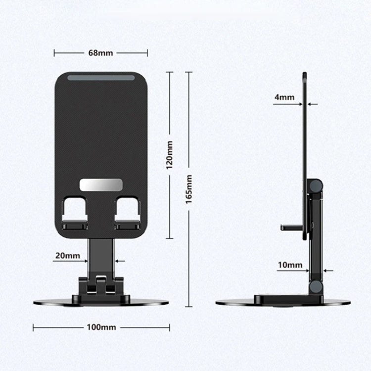 360 Degree Rotating Aluminum Alloy Phone Holder Desktop Telescopic Bracket(White) - Desktop Holder by buy2fix | Online Shopping UK | buy2fix