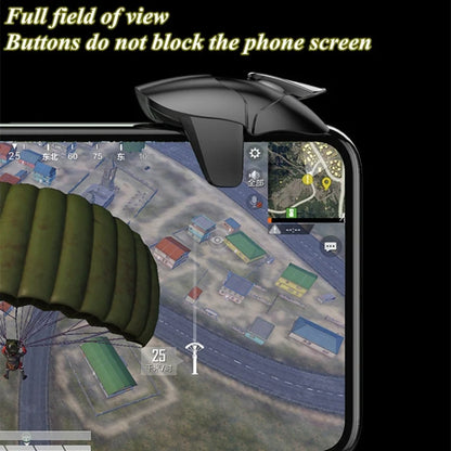 1pair CH5 Mobile Phone Trigger Mechanical Game Handle Contact High-sensitivity Aiming Key(Black Shark) - Handle Shooter by buy2fix | Online Shopping UK | buy2fix