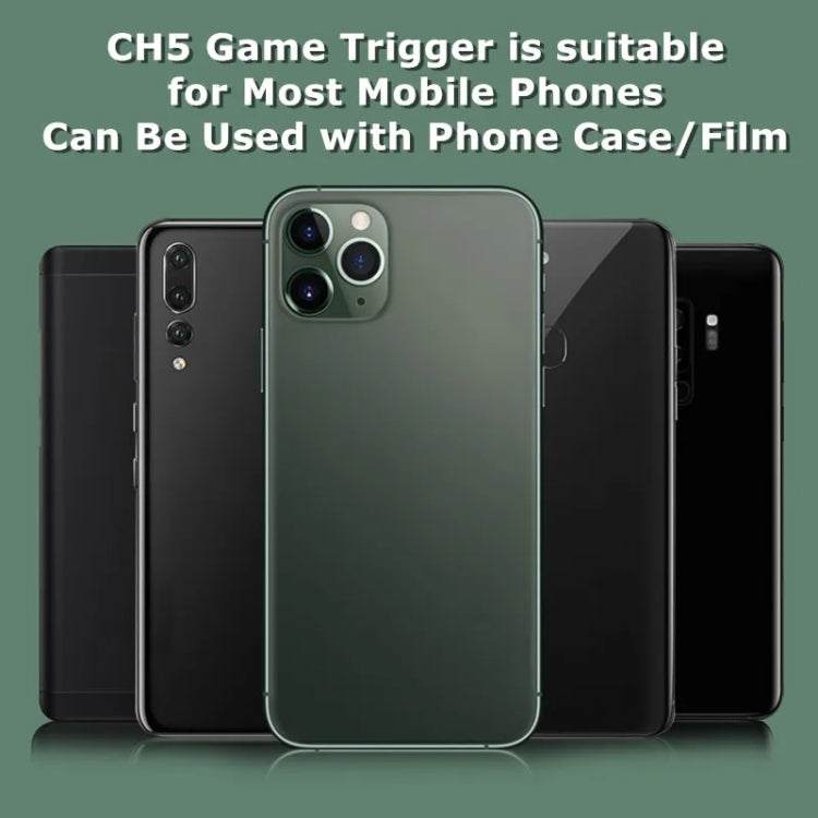 1pair CH5 Mobile Phone Trigger Mechanical Game Handle Contact High-sensitivity Aiming Key(Black Shark) - Handle Shooter by buy2fix | Online Shopping UK | buy2fix