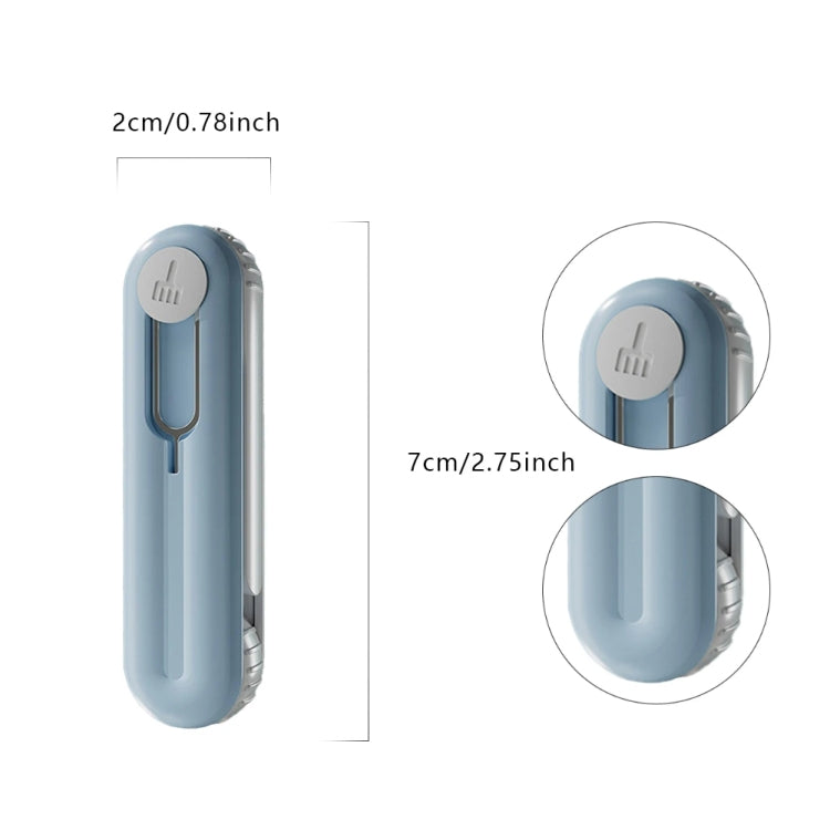 Bluetooth Earphone Cleaning Artifact Phone Dust Removal Tool Multi-Function Cleaning Brush(Sky Blue) - Other Accessories by buy2fix | Online Shopping UK | buy2fix