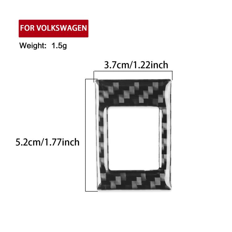 For Volkswagen Sagitar 2019-2023 Left-hand Warning Light Button Decorative Sticker(Black) - Car Interior Mouldings by buy2fix | Online Shopping UK | buy2fix