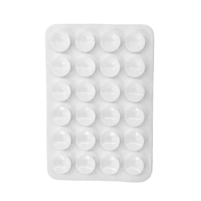 Mobile Phone Silicone 24 Square Shaped Suction Cup Mobile Phone Back Stickers(White) - Hand-Sticking Bracket by buy2fix | Online Shopping UK | buy2fix