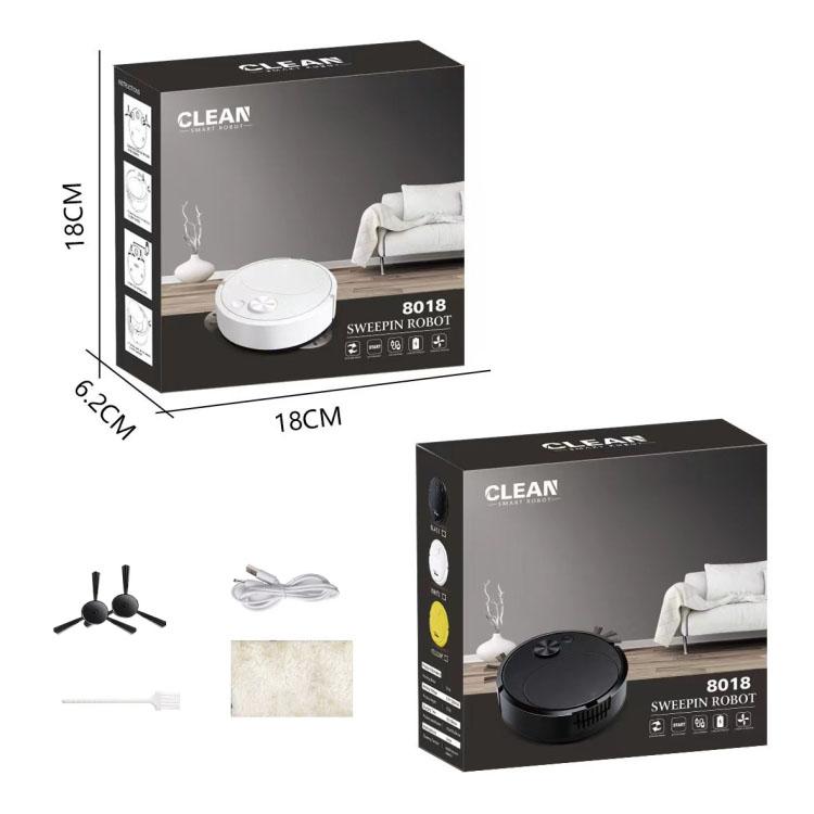 Field Sweeping Robot Auto Family Mini Cleaning Machine USB Charging Smart Vacuum(Yellow) by buy2fix