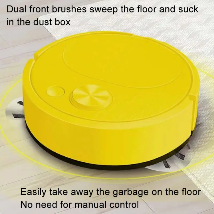 Field Sweeping Robot Auto Family Mini Cleaning Machine USB Charging Smart Vacuum(Yellow) by buy2fix