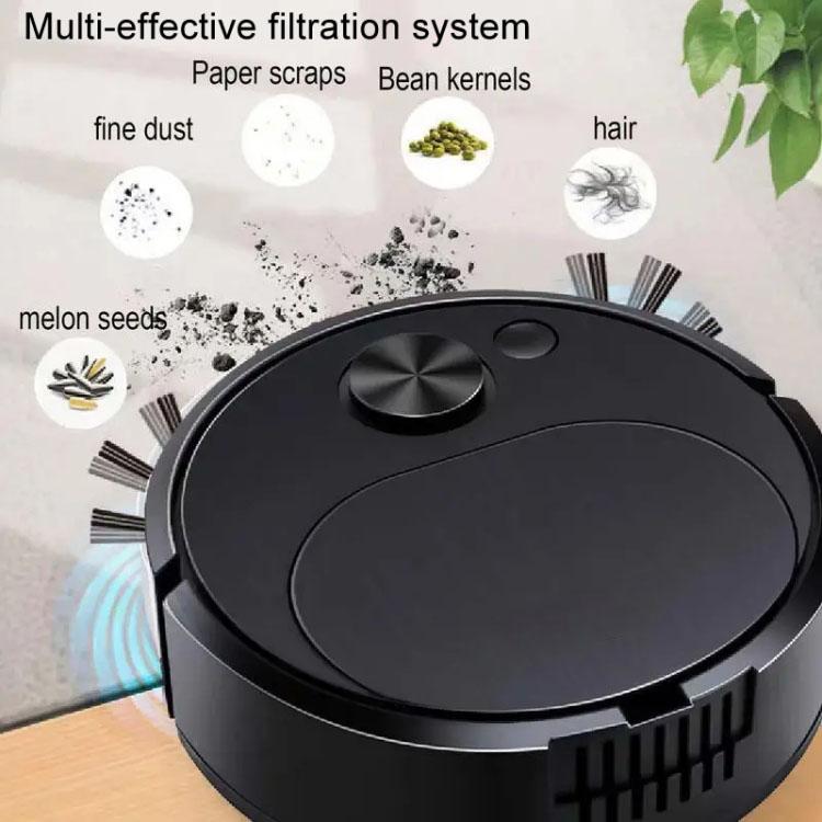 Field Sweeping Robot Auto Family Mini Cleaning Machine USB Charging Smart Vacuum(Yellow) by buy2fix