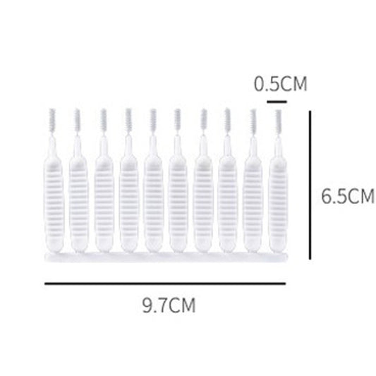 10pcs /Pack Multifunctional Shower Hole Cleaning Brush Anti-Blocking Bath Faucet Washing Tool(White) by buy2fix