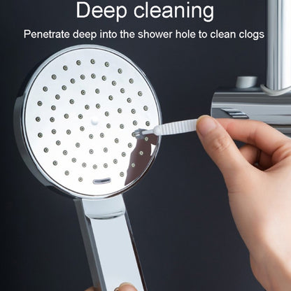 10pcs /Pack Multifunctional Shower Hole Cleaning Brush Anti-Blocking Bath Faucet Washing Tool(White) - Sponges, Cloths & Brushes by buy2fix | Online Shopping UK | buy2fix