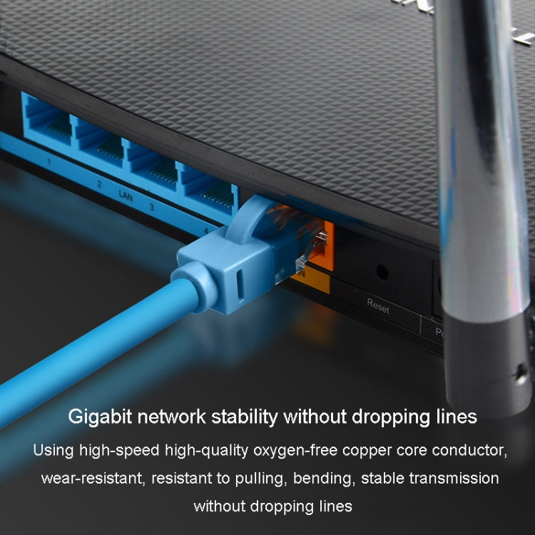 JINGHUA Category 6 Gigabit Double Shielded Router Computer Project All Copper Network Cable, Size: 2M(Blue) - Lan Cable and Tools by JINGHUA | Online Shopping UK | buy2fix