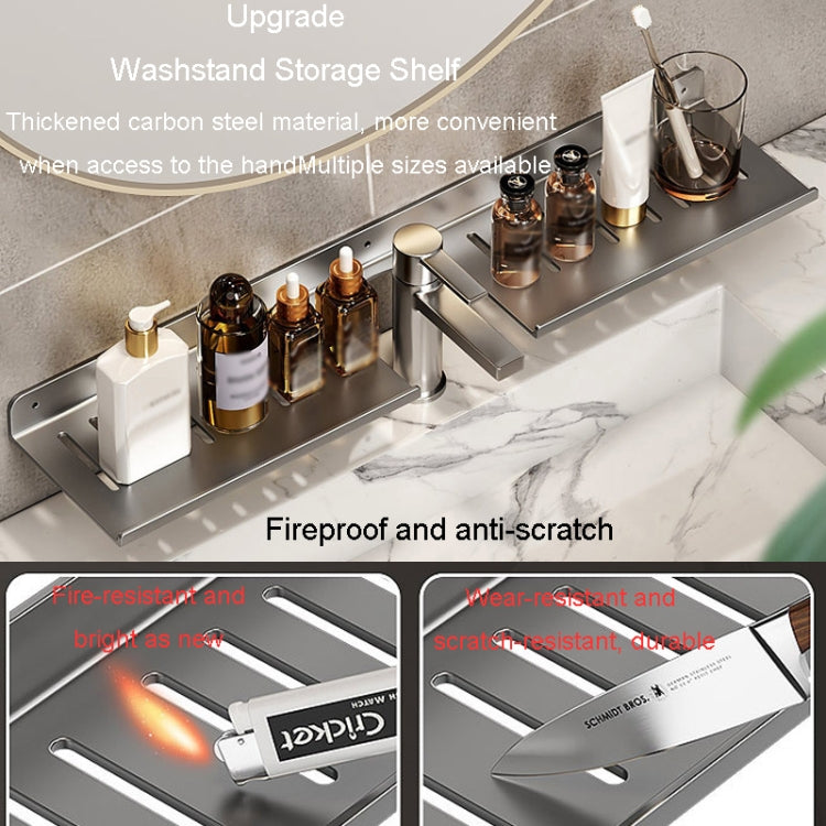 Faucet Rack Home Bathroom Vanity Shelf No Hole Storage Shelf, Length: 40cm (Gray) - Shelves by buy2fix | Online Shopping UK | buy2fix