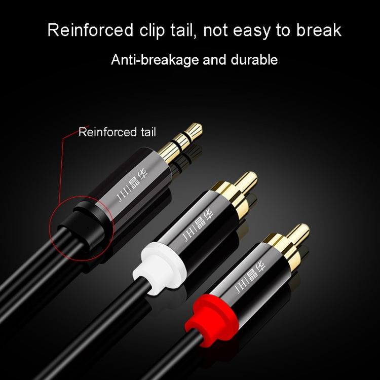 JINGHUA 1 In 2 3.5mm Audio Cable  3.5mm To 2RCA Double Lotus Computer Speaker Cell Phone Plug Cable, Length: 1.5m - RCA Cable by JINGHUA | Online Shopping UK | buy2fix