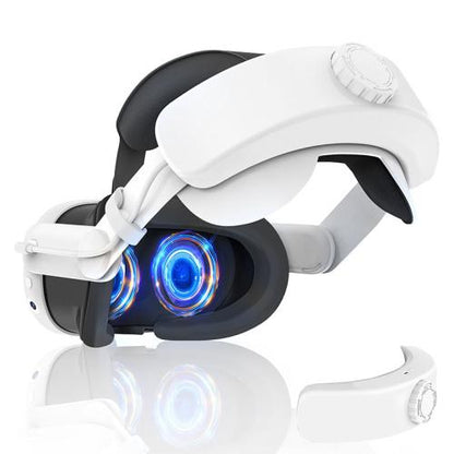 For Meta Quest 3 Rechargeable Headband Adjustable Headstrap Built In 6000mAh Battery(White) by buy2fix