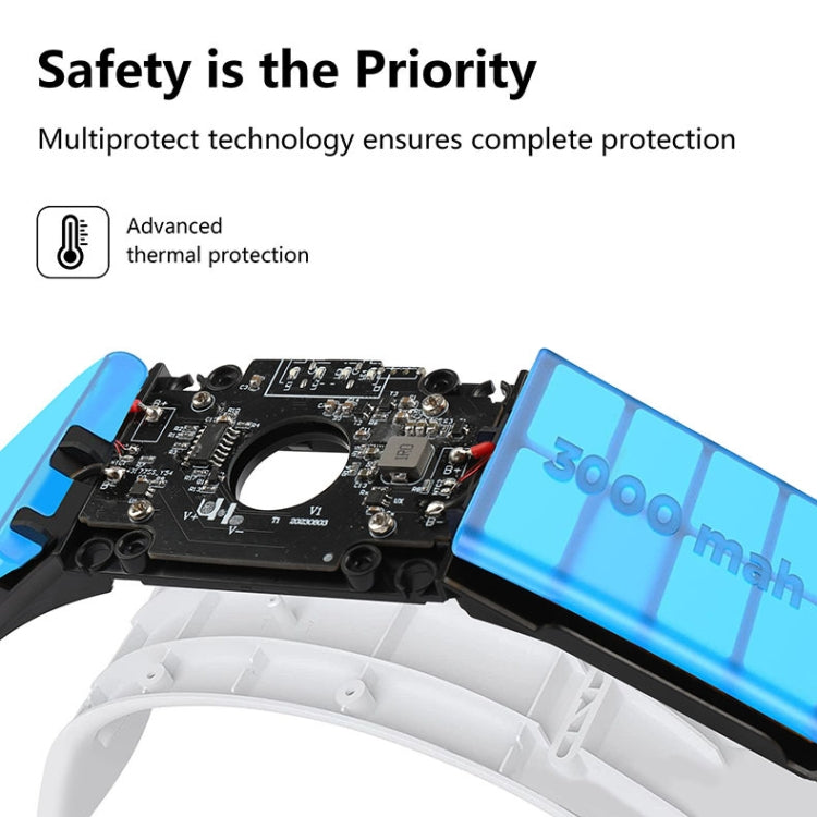 For Meta Quest 3 Rechargeable Headband Adjustable Headstrap Built In 6000mAh Battery(White) by buy2fix