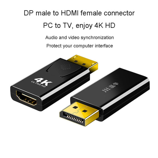 JINGHUA DP Male To HDMI Female Adapter Video Audio Connector, Style: 1080P Universal Version by JINGHUA