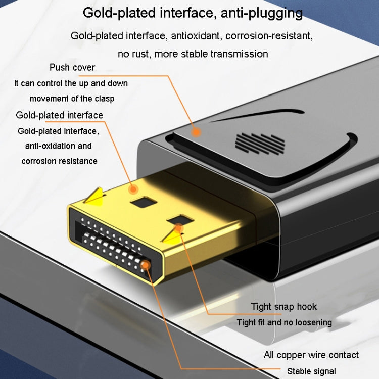 JINGHUA DP Male To HDMI Female Adapter Video Audio Connector, Style: 4K Universal Version -  by JINGHUA | Online Shopping UK | buy2fix