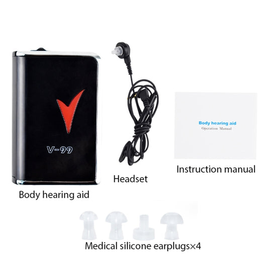 V99 Box Sound Amplifier Aid Hearing Aid Earphone by buy2fix