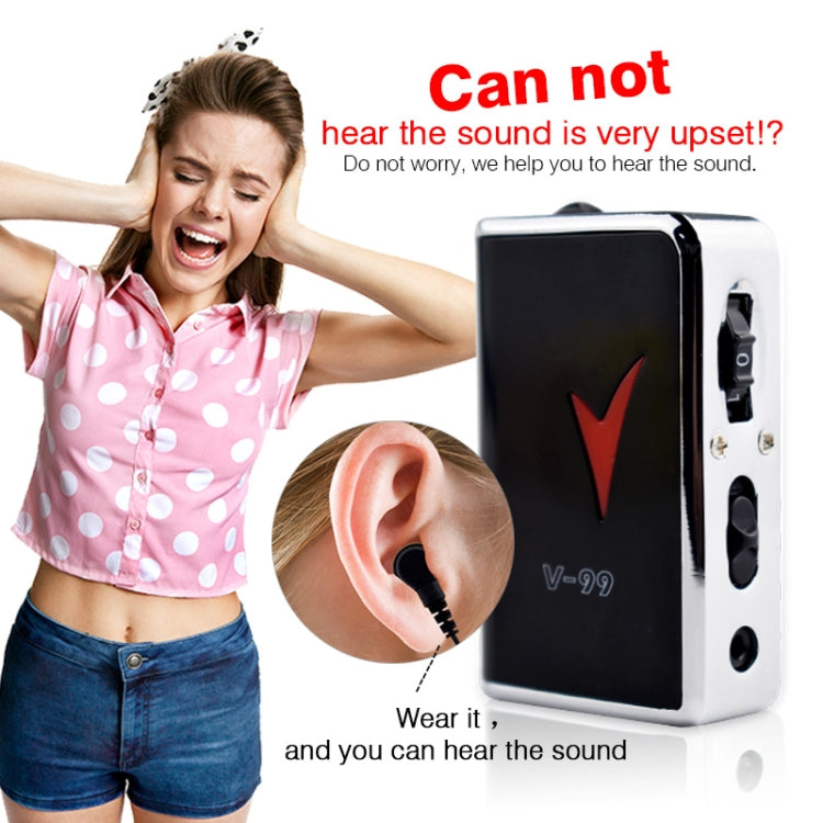 V99 Box Sound Amplifier Aid Hearing Aid Earphone - Hearing Aids by buy2fix | Online Shopping UK | buy2fix