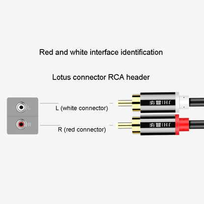 JINGHUA 2RCA Double Lotus Plug Audio Cable Left/Right Channel Stereo Amplifier Connection Wire, Length: 3m - RCA Cable by JINGHUA | Online Shopping UK | buy2fix