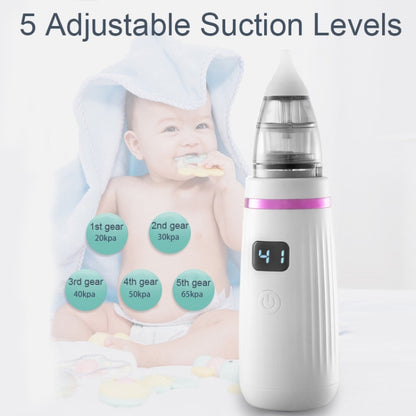 USB Charging Baby Snot Cleaner Electric Nasal Aspirator(White Silver) - Baby Care by buy2fix | Online Shopping UK | buy2fix