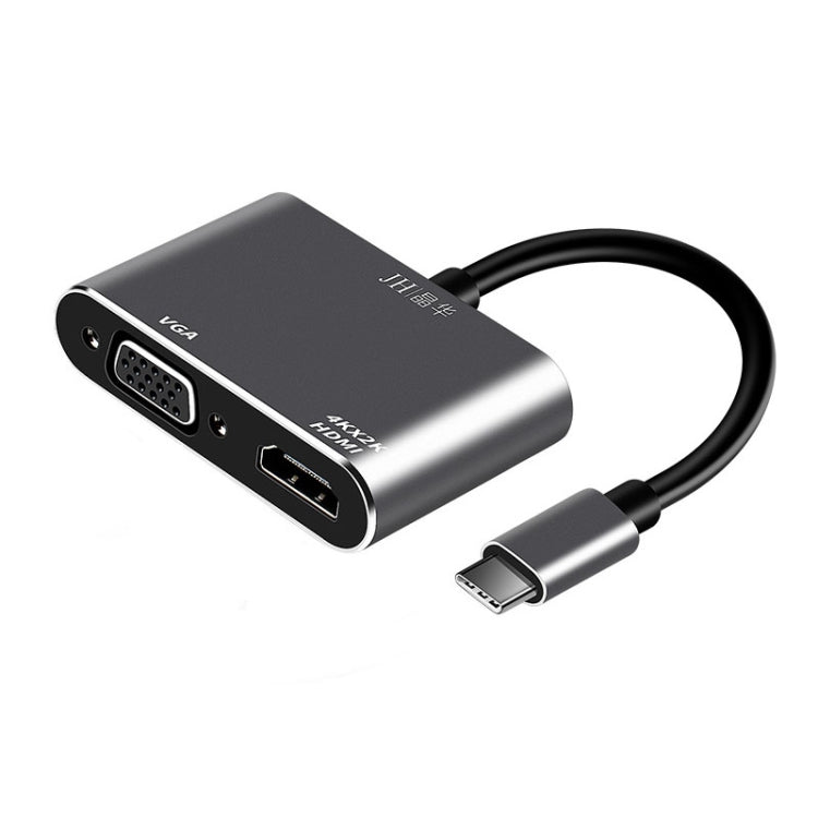JINGHUA Z321 Multifunctional HUB Docking Station Converter, Interface: Type-C To HDMI+VGA by JINGHUA