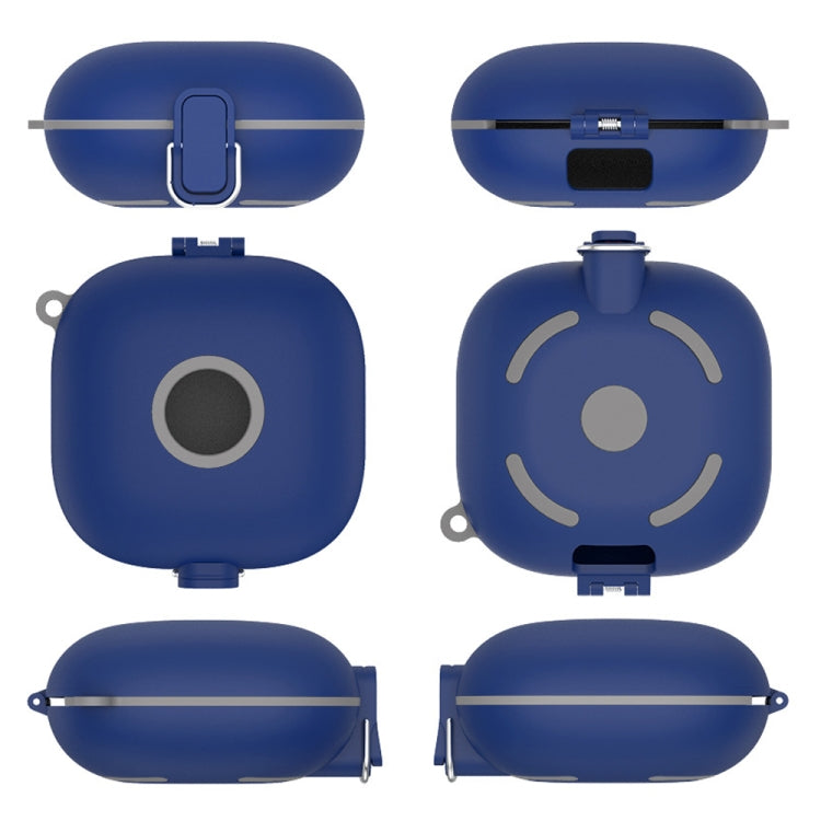 For Beats Fit Pro Switch Type Anti-fall Earphone Protective Case with Buckle Lanyard(Blue) - Other Case by buy2fix | Online Shopping UK | buy2fix