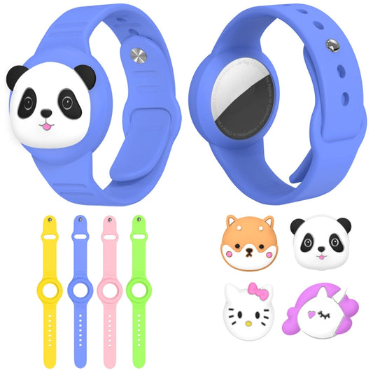For AirTag Watch Strap Cartoon Cute Anti-lost Device Silicone Protective Cover, Color: Blue - Watch Strap Series by buy2fix | Online Shopping UK | buy2fix
