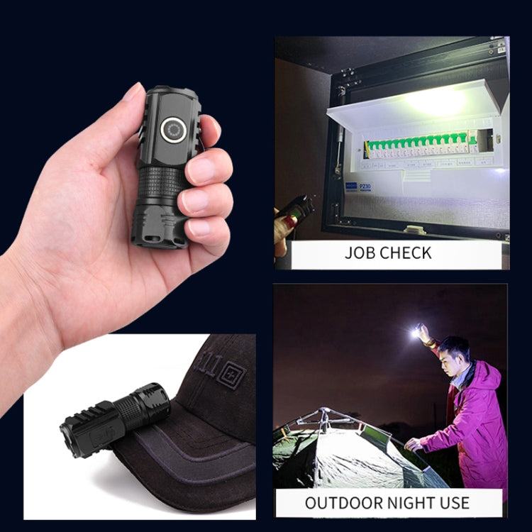 3LED Strong Light TYPE-C Charging Convenient Mini Multi-Function Flashlight(With USB Cable No Battery) by buy2fix