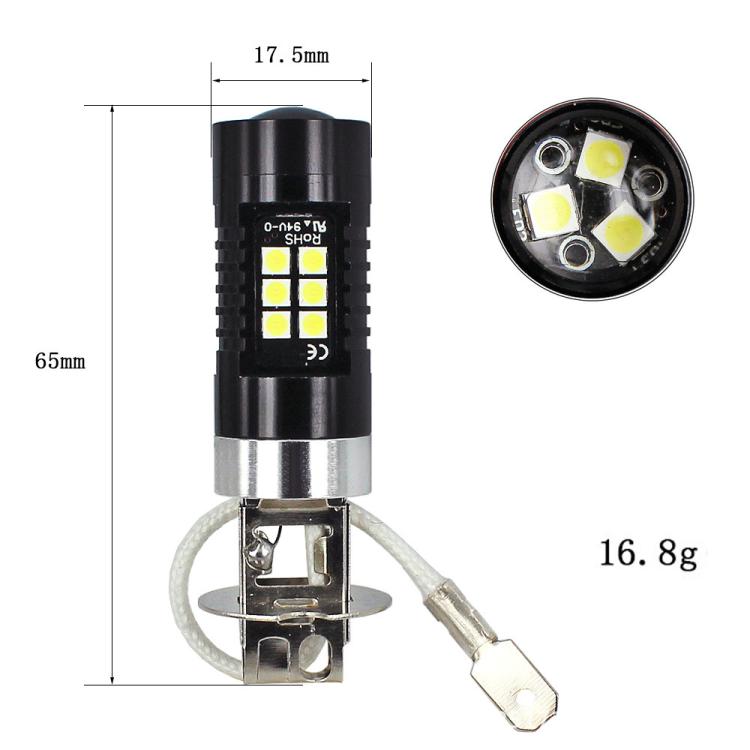 1pair Automotive High-power LED White Light Fog Lamp(H3) - Fog / Driving Lights by buy2fix | Online Shopping UK | buy2fix