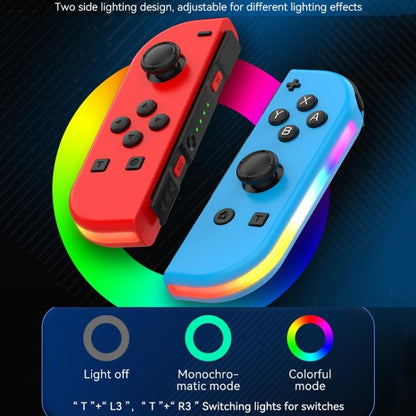JOY-02 Gaming Left And Right Handle With RGB Lights Body Feel Bluetooth Gamepad For Switch / Switch OLED / Switch Pro / Switch Lite / Switch Joycon(Black) - Gamepads by buy2fix | Online Shopping UK | buy2fix