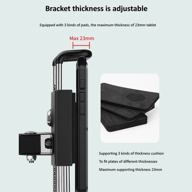 Tablet Wall Mount Holder Foldable Extendable Aluminum Alloy Mount With Anti Theft Security Lock - Lazy Bracket by buy2fix | Online Shopping UK | buy2fix