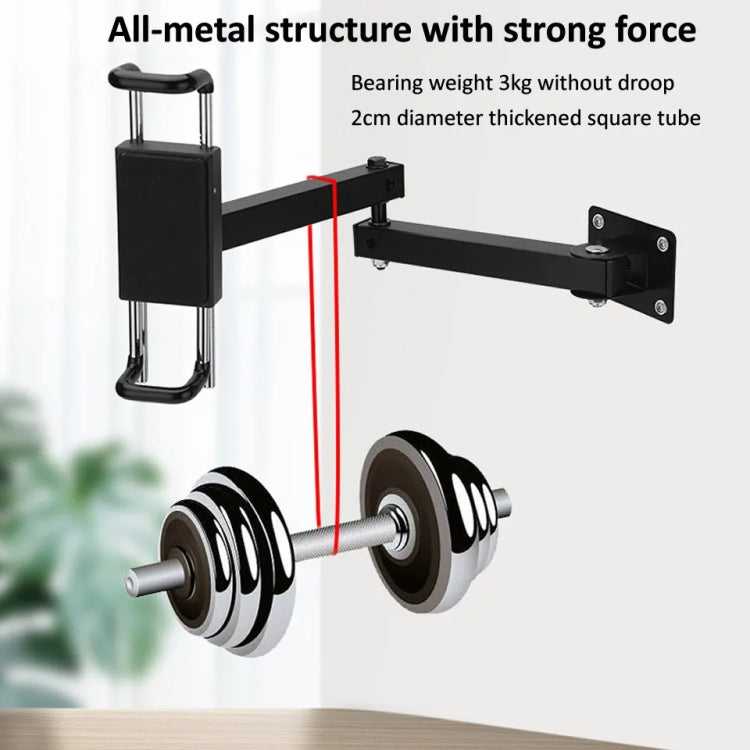 Tablet Wall Mount Holder Foldable Extendable Aluminum Alloy Mount With Anti Theft Security Lock - Lazy Bracket by buy2fix | Online Shopping UK | buy2fix