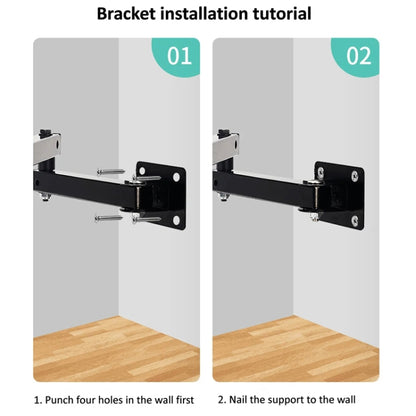 Tablet Wall Mount Holder Foldable Extendable Aluminum Alloy Mount With Anti Theft Security Lock - Lazy Bracket by buy2fix | Online Shopping UK | buy2fix