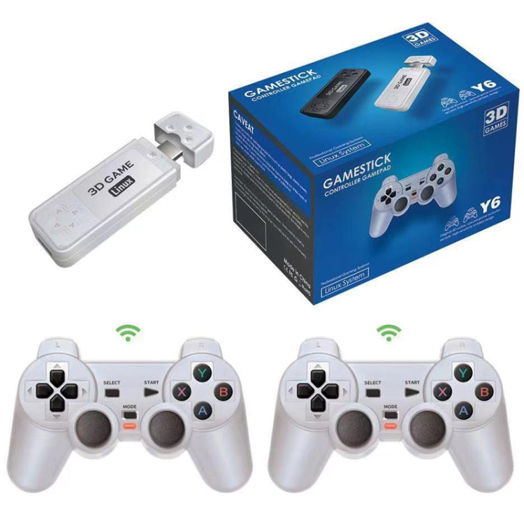 Y6 Handheld Game Console 2.4G HD 4K Wireless Portable Linux Video Game Stick, Style: 128G 10000+ Games - Pocket Console by buy2fix | Online Shopping UK | buy2fix