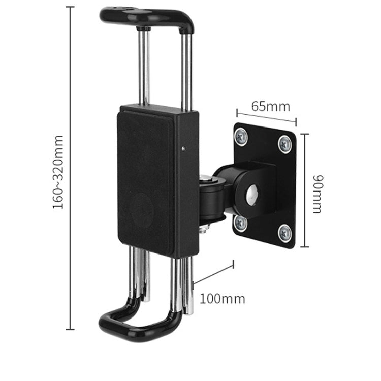 Tablet Wall Mount Holder Angles Adjustment Aluminum Alloy Mount With Anti Theft Security Lock - Lazy Bracket by buy2fix | Online Shopping UK | buy2fix
