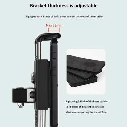 Tablet Wall Mount Holder Angles Adjustment Aluminum Alloy Mount With Anti Theft Security Lock - Lazy Bracket by buy2fix | Online Shopping UK | buy2fix