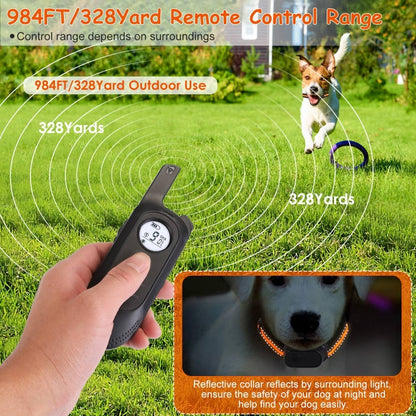 Barking Device Charging Waterproof Collar Remotely Control Dog Trainer - Training Aids by buy2fix | Online Shopping UK | buy2fix