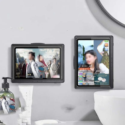 Waterproof Shower Tablet Holder Case Bathroom Kitchen Wall Mount Storage Box For IPad(Black) - Shower & Wall Mounts by buy2fix | Online Shopping UK | buy2fix
