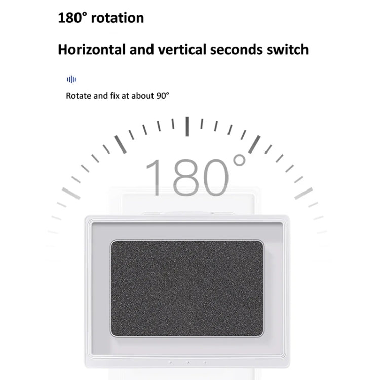 Waterproof Shower Tablet Holder Case Bathroom Kitchen Wall Mount Storage Box For IPad(White) - Shower & Wall Mounts by buy2fix | Online Shopping UK | buy2fix