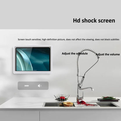 Waterproof Shower Tablet Holder Case Bathroom Kitchen Wall Mount Storage Box For IPad(White) - Shower & Wall Mounts by buy2fix | Online Shopping UK | buy2fix