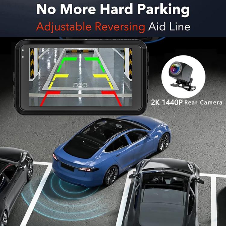 3-Inch Dual-Lens Front 4K + Rear 2K HD WiFi Connected Driving Recorder(A5) - Car DVRs by buy2fix | Online Shopping UK | buy2fix
