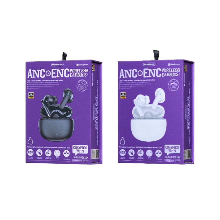 REMAX CozyPods W21N Dual Noise Reduction Bluetooth Earphone Music Call Wireless Earphone(White) - Bluetooth Earphone by REMAX | Online Shopping UK | buy2fix