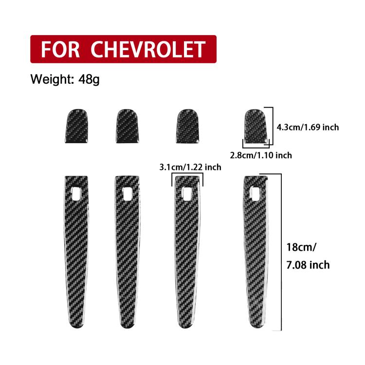 For Chevrolet Malibu 2016-2021 8pcs /Set Left-Hand Drive Exterior Door Handle Sticker(Red) - Car Interior Mouldings by buy2fix | Online Shopping UK | buy2fix