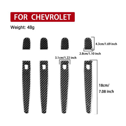 For Chevrolet Malibu 2016-2021 8pcs /Set Left-Hand Drive Exterior Door Handle Sticker(Red) - Car Interior Mouldings by buy2fix | Online Shopping UK | buy2fix