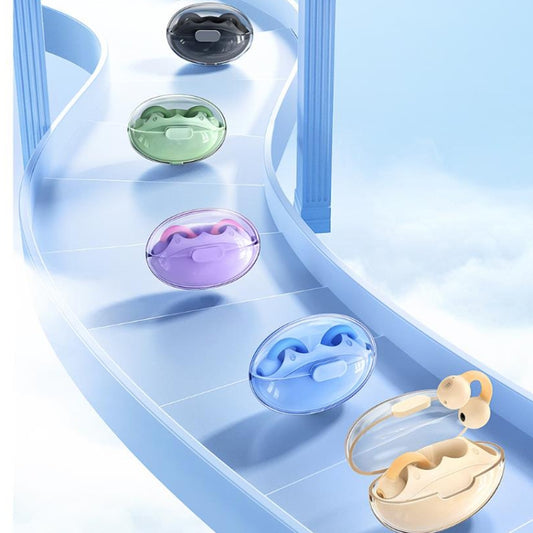 REMAX CozyBuds W15 Transparent Ear Clip Wireless Bluetooth Earphone OWS Sports Earphone(Blue) by REMAX