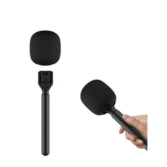 Microphone Interview Handle For DJI Mic / Moma / Rode Wireless Go / Relacart(Black) by buy2fix