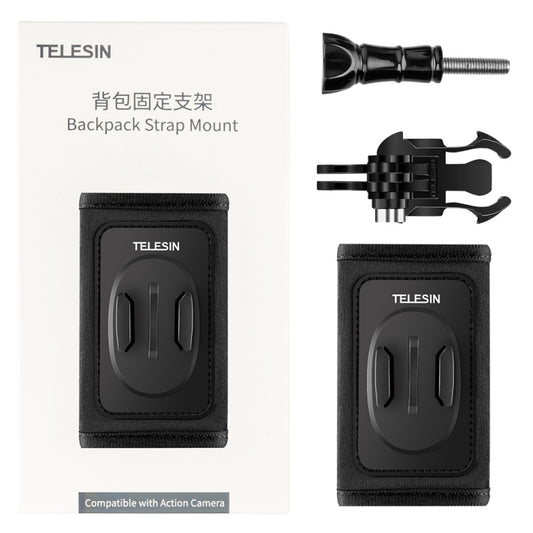 TELESIN Backpack Shoulder Strap Bracket Mount for GoPro Hero / Insta360 / SJCAM / DJI Action Accessories, Spec: Set A by TELESIN