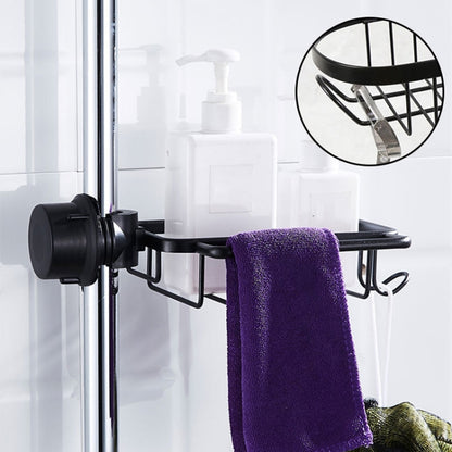Kitchen Faucet Shelf No-Punch Sink Rag Drainage Basket Sponge Drainage Storage Rack, Style: A Black - Shelf by buy2fix | Online Shopping UK | buy2fix