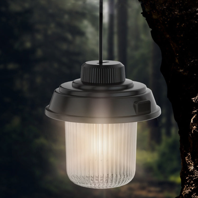 Outdoor LED Camping Light Canopy Hanging Lamp Portable Camping Tent Lights, Style: Charging Model Black - Camping Lighting by buy2fix | Online Shopping UK | buy2fix