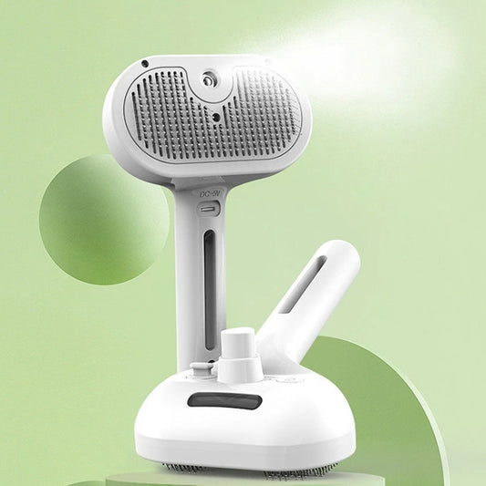 RK56 USB Charging Spray Pet Grooming Comb Cat and Dog Hair Removal Tool Pet Products(White) by buy2fix