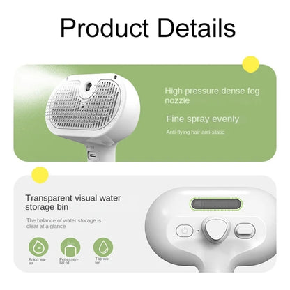 RK56 USB Charging Spray Pet Grooming Comb Cat and Dog Hair Removal Tool Pet Products(White) - Brushes & Combs by buy2fix | Online Shopping UK | buy2fix