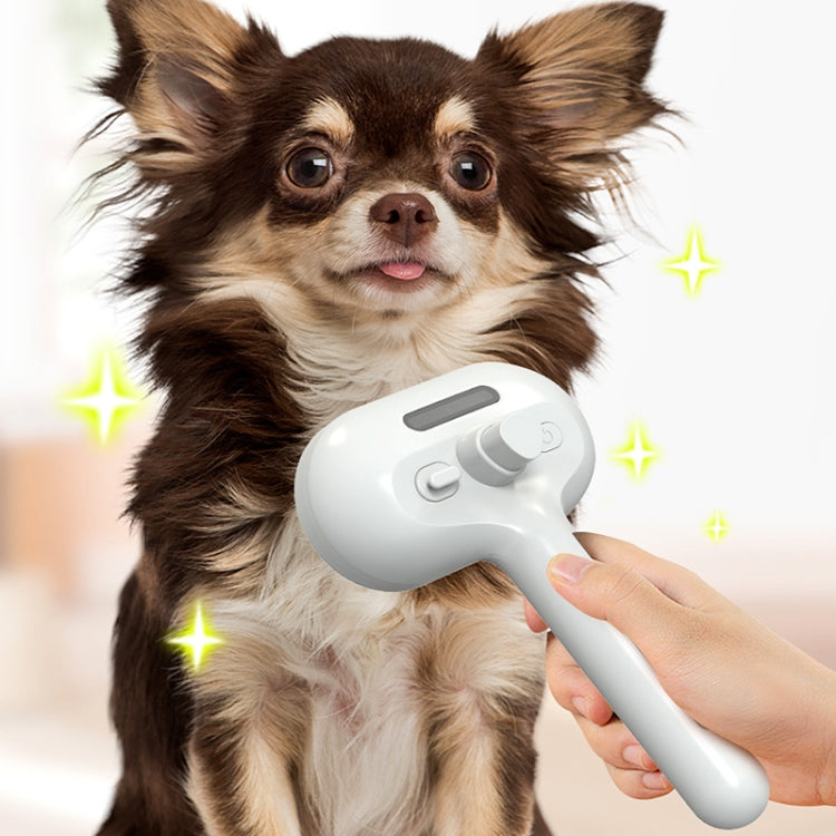 RK56 USB Charging Spray Pet Grooming Comb Cat and Dog Hair Removal Tool Pet Products(White) - Brushes & Combs by buy2fix | Online Shopping UK | buy2fix